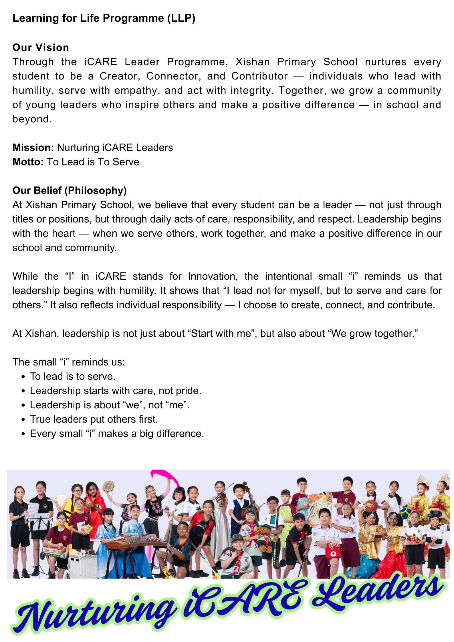 Find out how the Learning for Life Programme helps students develop character and life skills beyond the classroom.